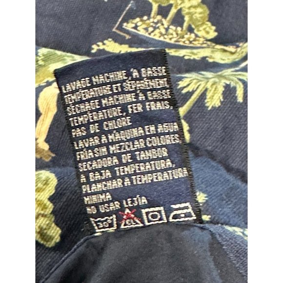 Vintage Nautica Reversible Men Khaki Navy Blue Golf Pattern lightweight sz L 90s - Picture 11 of 14